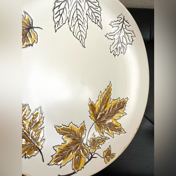 Set Of 4 Eli & Ana "Everwoods" Thanksgiving Autumn Dinner Plates Fall Leaves NEW - Picture 4 of 5